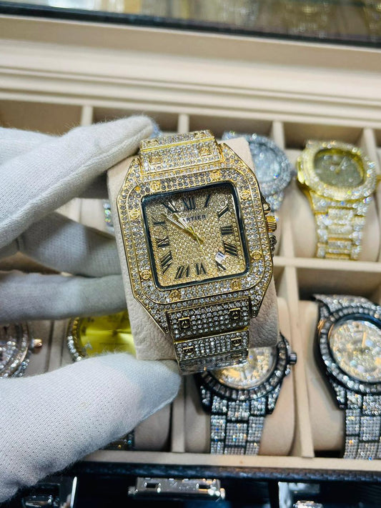 Iced Out Cartier Santos (High Grade)